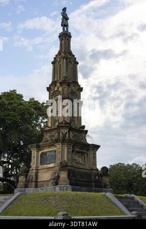 Bürgerkriegsdenkmal im Forsyth Park in Savannah Stockfoto