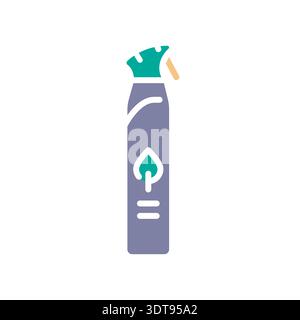 Duftspray, Symbol für schwarze Linie. Vektor isoliertes Element.editierbare Kontur Stock Vektor
