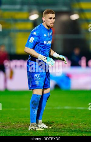 Frosinone, Italien. Februar 2026. Andrea Fulignati von Empoli FC während des Series BKT Spiels zwischen Frosinone Calcio und Empoli FC im Stadio Benito Stirpe am 20. Februar 2026 in Frosinone, Italien Credit: Giuseppe Maffia/Alamy Live News Stockfoto