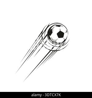 Fußball Fußball Spiel Ball Shoot Motion Trail Stock Vektor