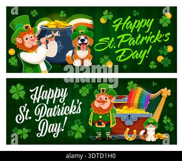 Happy St. Patrick's Day Gruß Banner Stock Vektor