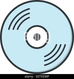 Vinyl Record Icon Vektor Design Vorlagen einfaches und modernes Konzept Stock Vektor