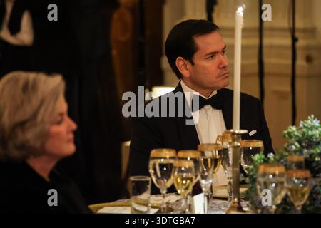 Washington DC, USA. 21st Feb 2026. United States Secretary of State Marco Rubio attends the Governors Dinner in the East Room of the White House on February 21, 2025 in Washington, DC Credit: Samuel Corum/Pool via CNP /MediaPunch Credit: MediaPunch Inc/Alamy Live News Stockfoto
