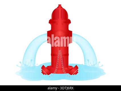 Roter Hydrant Vektorabbildung. Stock Vektor