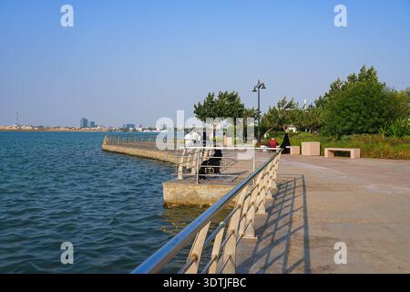 Jeddah Corniche, eine Uferpromenade an der Küste des Roten Meeres in Saudi-Arabien Stockfoto