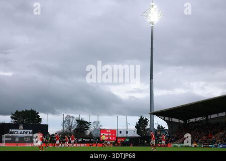 Allgemeine Ansicht während des Spiels - Wrexham gegen Ipswich Town, Sky Bet Championship, Racecourse Ground, Wrexham, Großbritannien - 21. Februar 2026 nur redaktionelle Verwendung - es gelten Einschränkungen bei DataCo Stockfoto