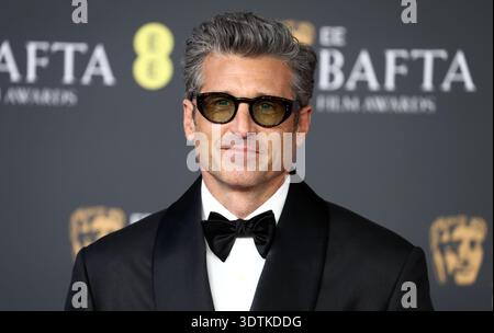 London, UK, 22nd February 2026,Patrick Dempsey   attends  the BAFTA Film Awards at the Royal Festival Hall in London, UK.  Fred Duval / Alamy Live News Stockfoto