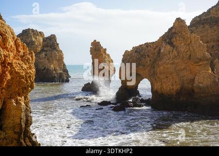 Felsformationen in Ponta da Piedade, Lagos, Algarve, Portugal Stockfoto