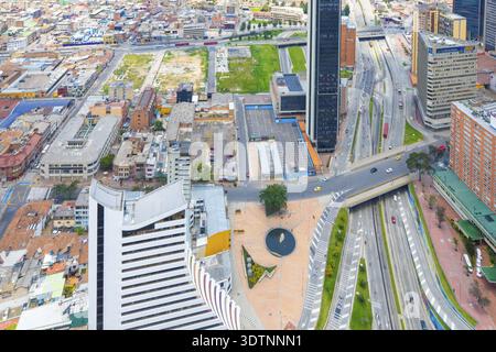 Bogota, Kolumbien 25. März Bogota aus der Vogelperspektive auf die Bezirke Santa Fe im Norden der Hauptstadt. Dreh am 25. März 2019 Stockfoto