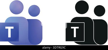 Neues Microsoft Teams Logo 2026. Ms Team Symbol transparent PNG. Skalierbare Vektor-App-Symbole festgelegt . Stock Vektor