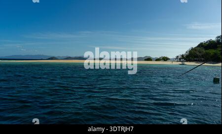 Ditaytayan Island mit wunderschönem Sand in Coron, den Philippinen. Stockfoto