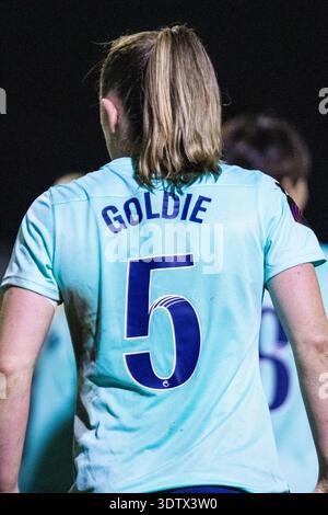 London, Großbritannien. Februar 2026. Teyah Goldie (5 London City Lionesses) während des Spiels zwischen London City Lionesses und Tottenham Hotspur im Adobe Women's FA Cup 5th Round im CopperJax Community Stadium, Bromley, London, England am Montag, den 23. Februar 2026. Quelle: SPP Sport Pressefoto. /Alamy Live News Stockfoto