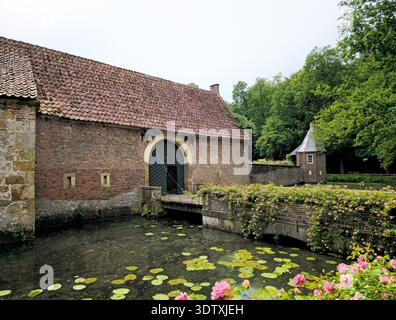 Wasserburg Welbergen, Nordrhein-Westfalen, Deutschland, Europa. Die Burg Welbergen ist die typischste Wasserburg in Münster. Stockfoto