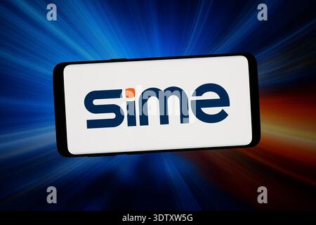 Stuttgart, Deutschland - 13.02.2026: In dieser Fotoabbildung ist das Logo des malaysischen Konzerns Sime Darby Berhad auf einem Smartphone zu sehen Stockfoto
