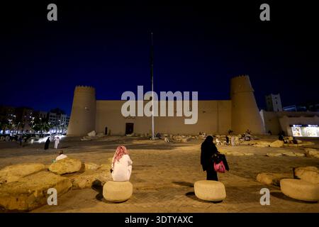 Das tägliche Leben in der Hauptstadt des Königreichs Saudi-Arabien - Riad. Al Masmak Palace Museum Stockfoto