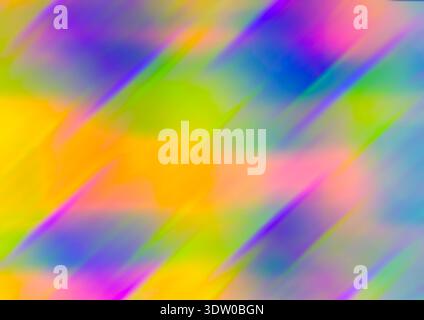 Abstrakter farbenfroher Hintergrund mit diagonalen Linien und lebhaften Farbtönen. Dieses Bild bietet eine dynamische Mischung aus Farben und Formen, die perfekt für verschiedene Kreationen geeignet sind Stockfoto