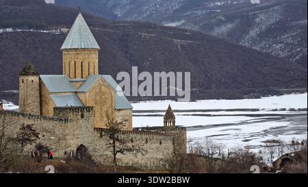 Festungskomplex Ananuri Stockfoto