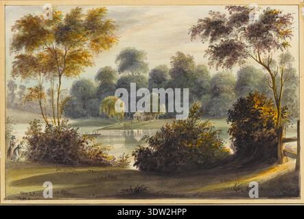 Captain George Tobin (1768–1838) war ein britischer Marineoffizier und Amateurkünstler, der während seines Dienstes zahlreiche Küstenskizzen schuf. Salmon Pool, River exe stammt vom 2. Juni 1829 und ist mit lokalen topographischen Notizen über James und Trews Weirs in der Nähe von Exeter versehen. Das Archivbild zeichnet sein Aquarell auf der Karte als historischen Fotodruck auf. Stockfoto