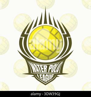 Design mit Wasserpolo-Ball-Label Stock Vektor