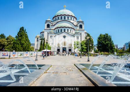 15. Juni 2024, Belgrad, Serbien: Tempel der Heiligen Sava - die Hauptkirche der serbisch-orthodoxen Kirche. Stockfoto
