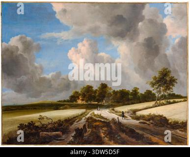 Jacob van Ruisdael, Weizenfelder, Landschaftsmalerei in Öl auf Leinwand, um 1670 Stockfoto