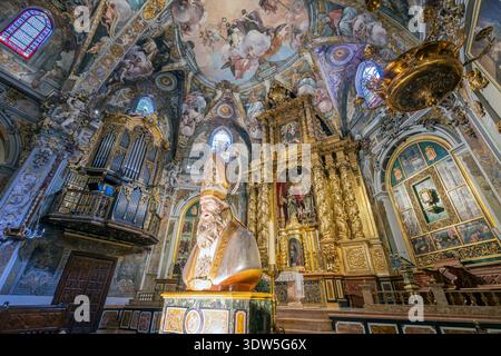 Hauptaltar, Kirche San Nicolas de Bari und San Pedro Martir, Valencia, Valencianische Gemeinde, Spanien Stockfoto