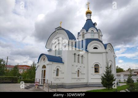 ULAN-UDE, RUSSLAND - 05. SEPTEMBER 2025: Spasskaya-Kirche (neu), Ulan-Ude. Republik Burjatien Stockfoto
