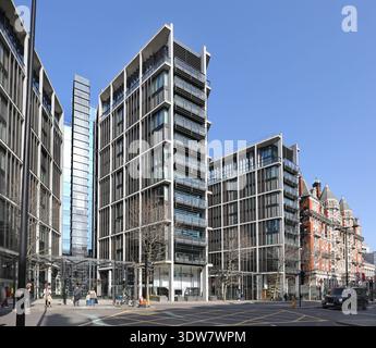 One Hyde Park, Luxuswohnungen in Knightsbridge, London, Großbritannien. Angeblich die teuersten Apartments in London. Stockfoto