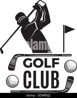 Golf Club Emblem. Aufkleber für Golfer-Hobby-Sport Stock Vektor