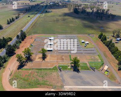 Luftaufnahme von Guyra Saleyards im Norden von New South Wales, Australien Stockfoto