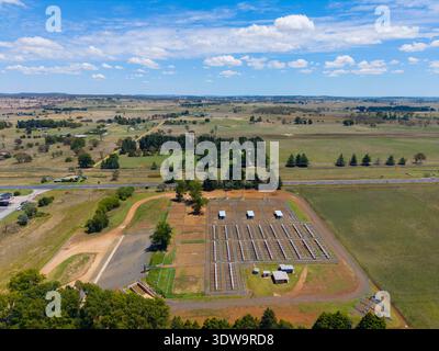 Luftaufnahme von Guyra Saleyards im Norden von New South Wales, Australien Stockfoto