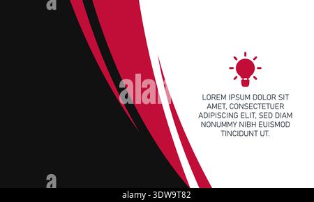 Abstrakter schwarzer und roter geschwungener Hintergrund, kann für Business-Designs, Präsentationsdesigns oder andere geeignete Designs verwendet werden. Stock Vektor