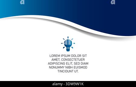 Abstrakter, blau gekrümmter Präsentationshintergrund, kann für Geschäftsdesigns, Präsentationsdesigns oder andere geeignete Designs verwendet werden. Stock Vektor