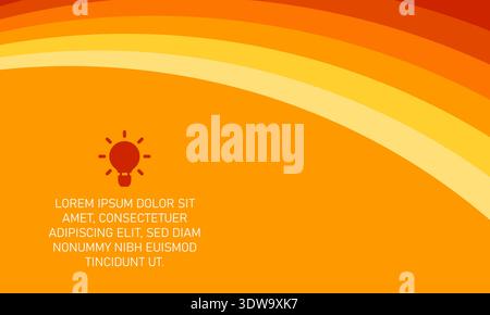 Schöner orangefarbener Hintergrund mit geschwungenen Linien, kann für Business-Designs, Präsentationsdesigns oder andere geeignete Designs verwendet werden. Stock Vektor