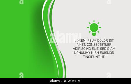 Schöner grüner geschwungener Hintergrund mit Linien, kann für Business-Designs, Präsentationsdesigns oder andere geeignete Designs verwendet werden. Stock Vektor