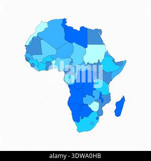 Afrika geteilte Karte mit Ländern, kann für Geschäftsdesigns, Präsentationsdesigns oder andere geeignete Designs verwendet werden. Stock Vektor