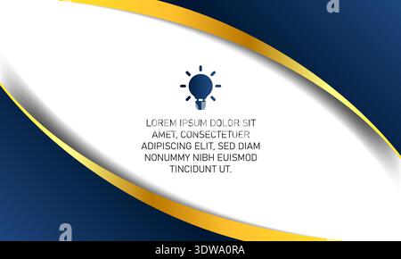 Blauer und goldener luxuriöser geschwungener Hintergrund, kann für Business-Designs, Präsentationsdesigns oder andere geeignete Designs verwendet werden. Stock Vektor