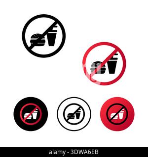 Abstrakte Illustration ohne Fast-Food-Symbol, kann für Business-Designs, Präsentationsdesigns oder andere geeignete Designs verwendet werden. Stock Vektor