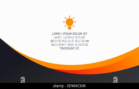 Moderner geschwungener schwarzer und orangefarbener Hintergrund, kann für Business-Designs, Präsentationsdesigns oder andere geeignete Designs verwendet werden. Stock Vektor