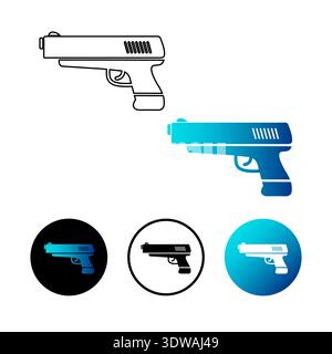 Abstrakte Illustration der Waffenschusswaffe, kann für Geschäftsdesigns, Präsentationsdesigns oder andere geeignete Designs verwendet werden. Stock Vektor