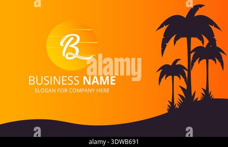 Moderner, gradienter Unternehmenshintergrund mit Sunset Landscape, kann für Geschäftsdesigns, Präsentationsdesigns oder andere geeignete Designs verwendet werden. Stock Vektor