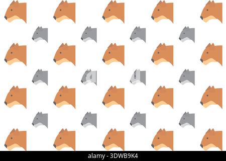 Hintergrund mit flachem Tigerkopf, kann für Geschäftsdesigns, Präsentationsdesigns oder andere geeignete Designs verwendet werden. Stock Vektor