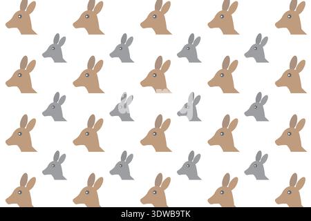 Flacher Hintergrund mit Kängurukopf, kann für Geschäftsdesigns, Präsentationsdesigns oder andere geeignete Designs verwendet werden. Stock Vektor