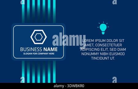 Eleganter blauer Business-Hintergrund mit Linien, kann für Business-Designs, Präsentationsdesigns oder andere geeignete Designs verwendet werden. Stock Vektor