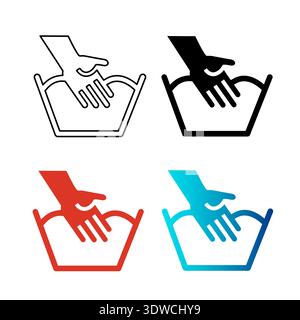 Abstrakte Handwäsche Silhouette Illustration, kann für Geschäftsdesigns, Präsentationsdesigns oder andere geeignete Designs verwendet werden. Stock Vektor
