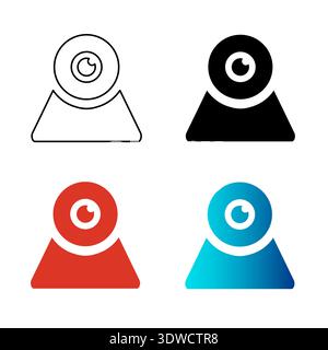 Abstrakte Webcam Silhouette Illustration, kann für Business-Designs, Präsentationsdesigns oder andere geeignete Designs verwendet werden. Stock Vektor