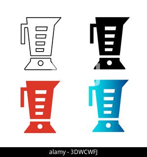 Abstrakter Mixer oder Küchenmischer Silhouette Illustration, kann für Geschäftsdesigns, Präsentationsdesigns oder andere geeignete Designs verwendet werden. Stock Vektor