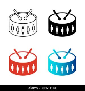 Abstrakte kreative Trommelsilhouette Illustration, kann für Business-Designs, Präsentationsdesigns oder andere geeignete Designs verwendet werden. Stock Vektor