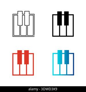 Abstrakte Illustration der Klaviersilhouette, kann für Business-Designs, Präsentationsdesigns oder andere geeignete Designs verwendet werden. Stock Vektor
