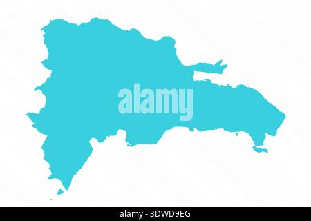 Vektor einfache Karte des Landes der Dominikanischen Republik, kann für Geschäftsdesigns, Präsentationsdesigns oder andere geeignete Designs verwendet werden. Stock Vektor